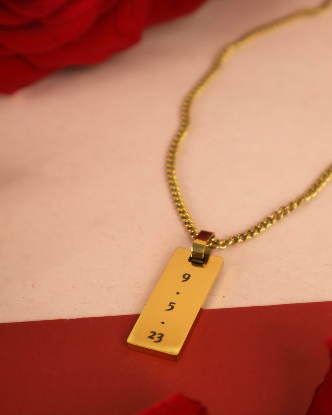 Men Engraved Necklace