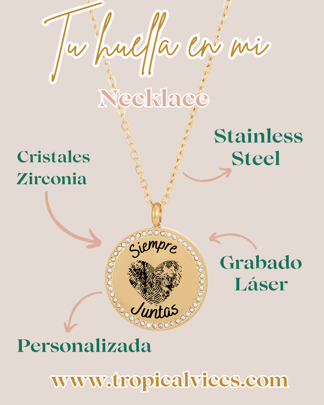 Tu huella en mi- Necklace