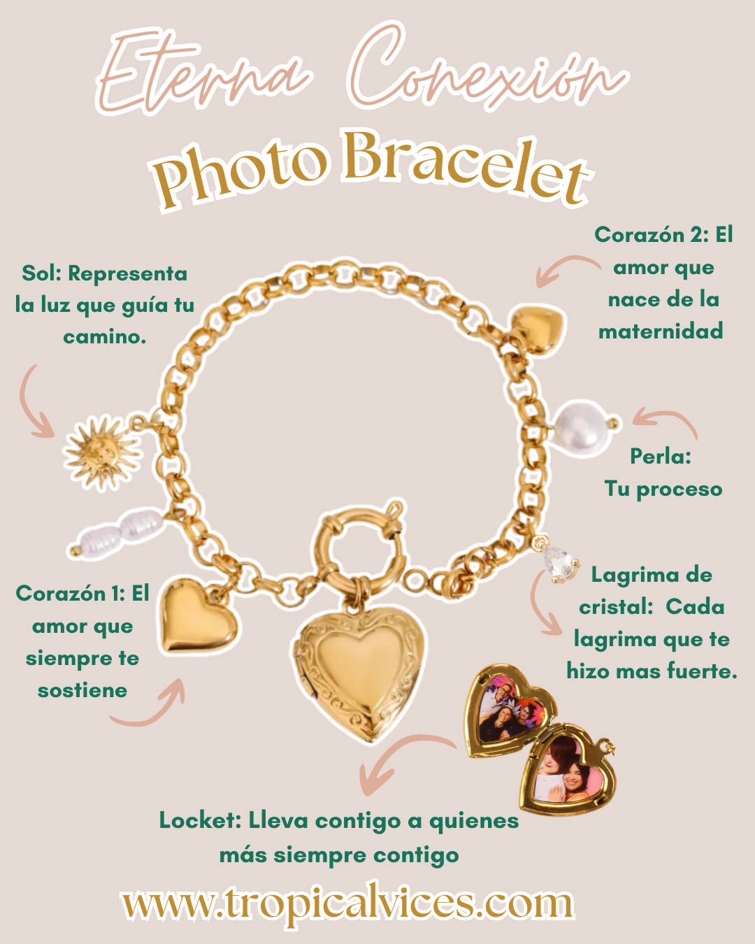 Eterna Conexión- Photo Bracelet