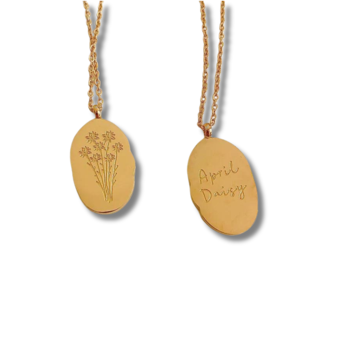 Flower Birth Necklace- GOLD