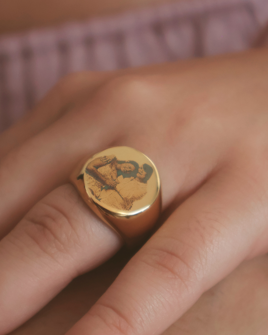 Photo Engraved Ring