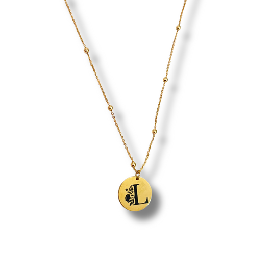 Blossom  Initial Necklaces