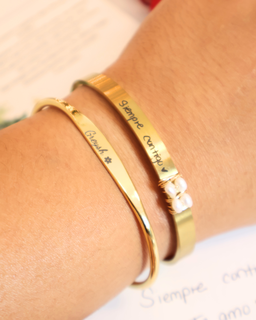 Cuff Bracelet- Escritura a mano