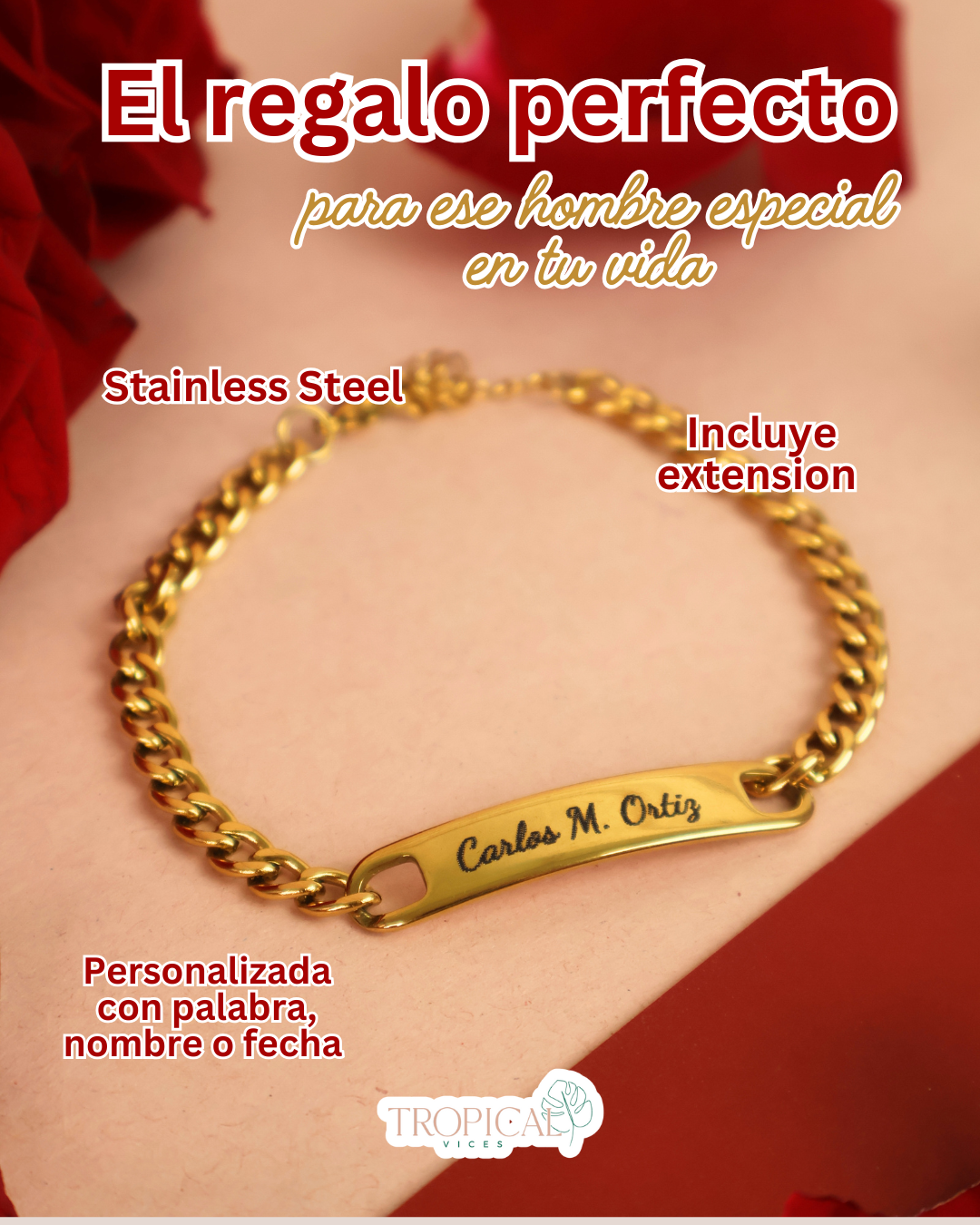 Men engraved Bracelet