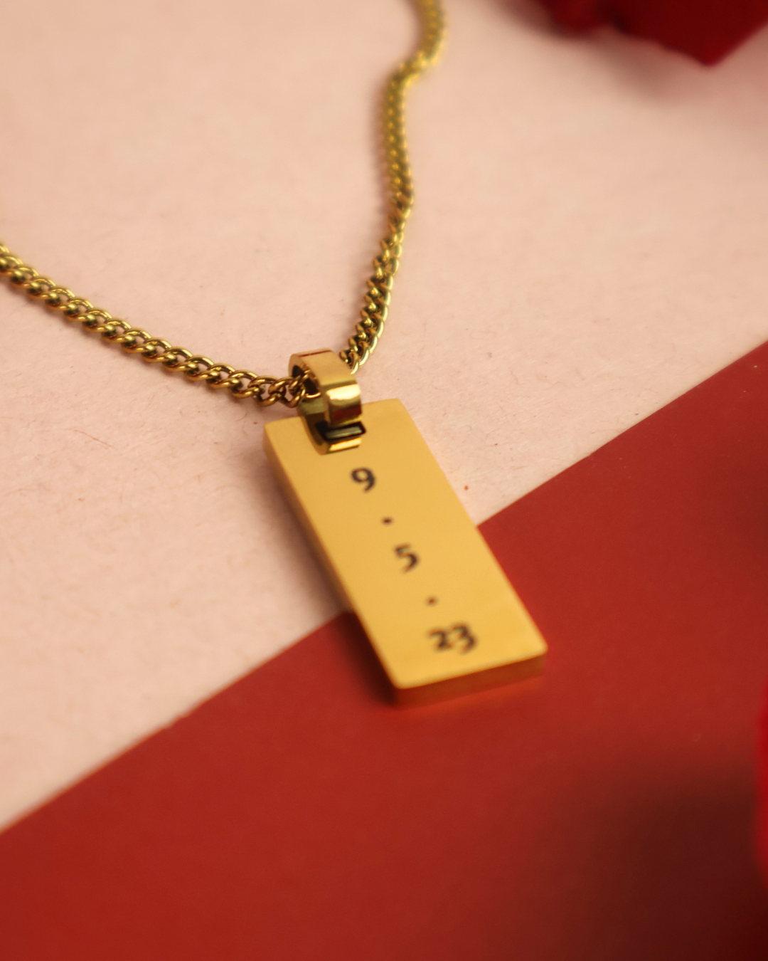 Men Engraved Necklace