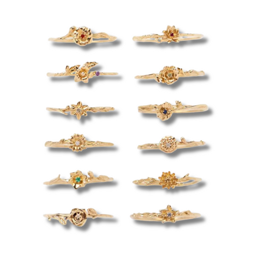 Flower Month Rings