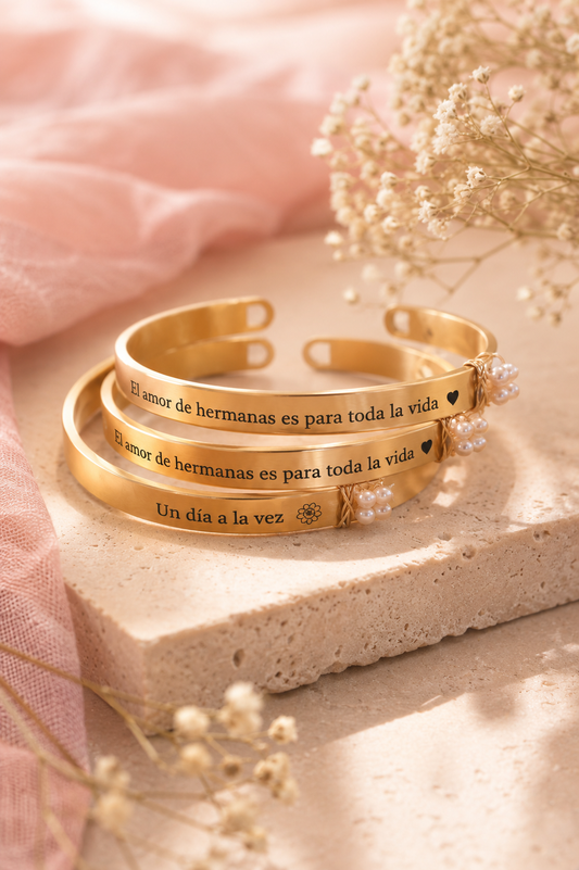 GOLD Cuff Bracelet-PESONALIZADA