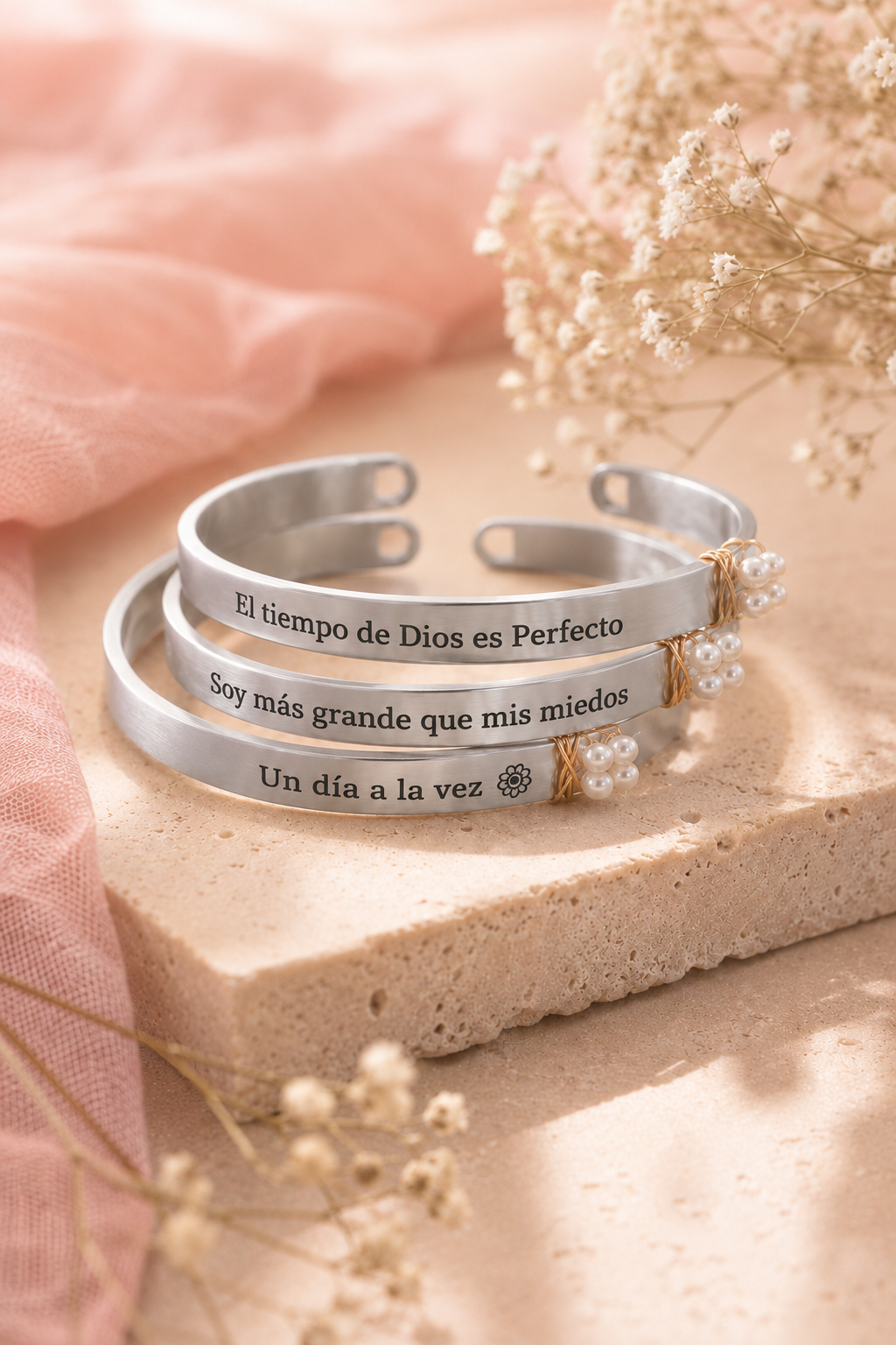 SILVER Cuff Bracelet- PERSONALIZADA