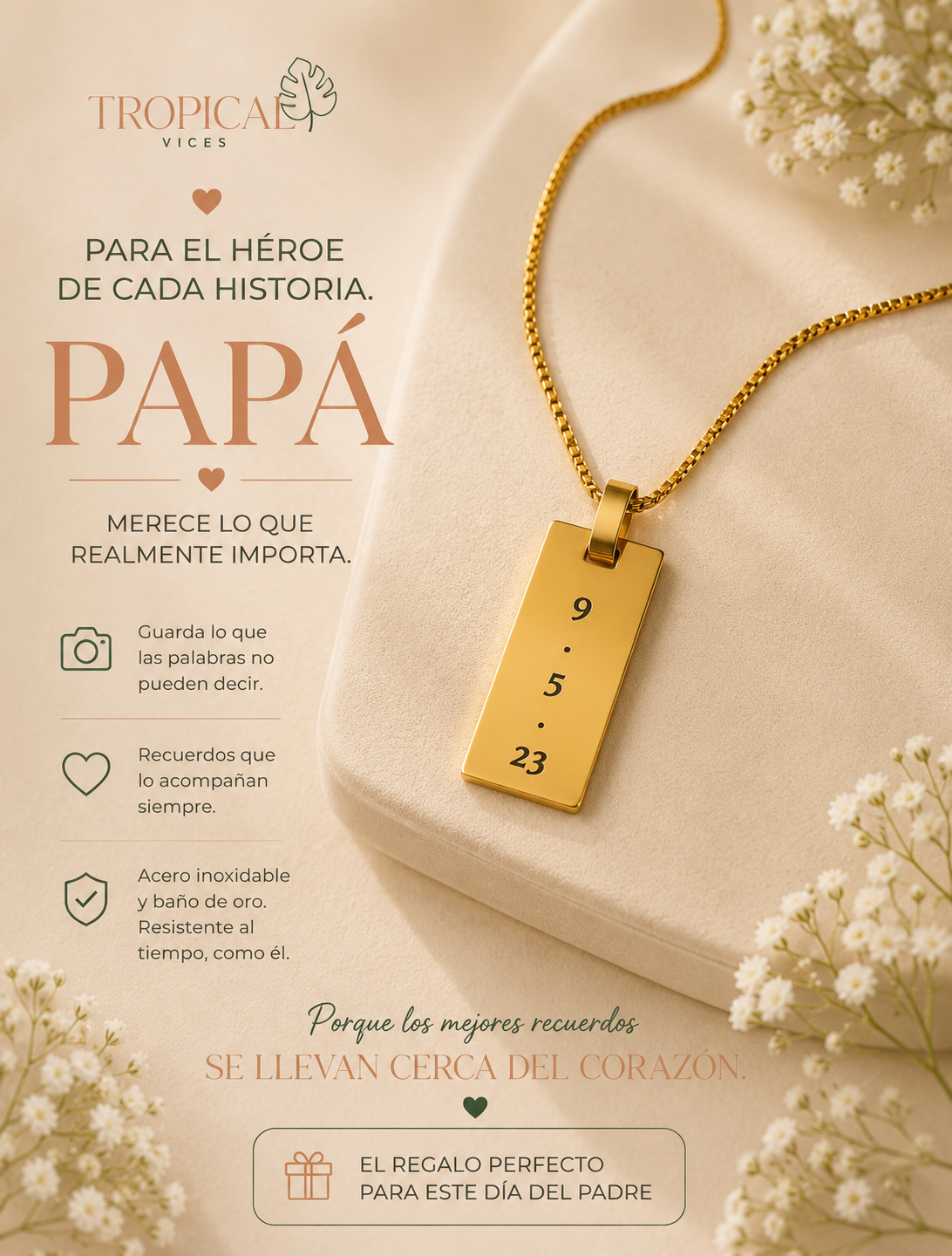 Men Engraved Necklace-PRE ORDEN