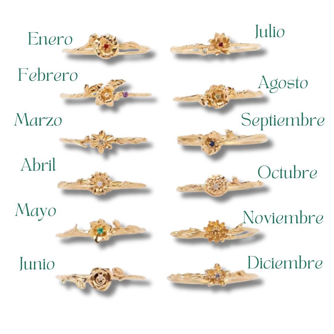 Flower Month Rings