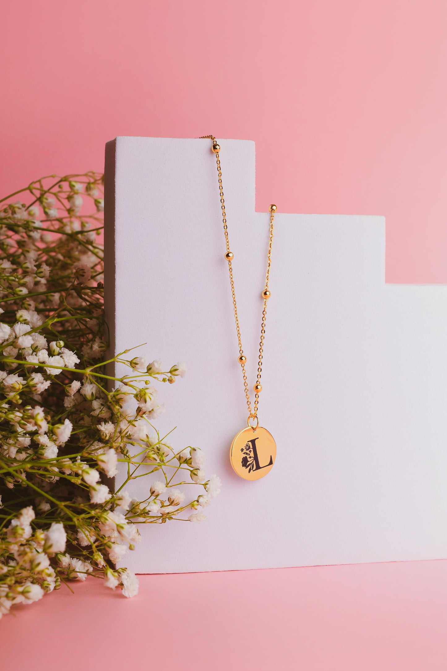 Blossom  Initial Necklaces